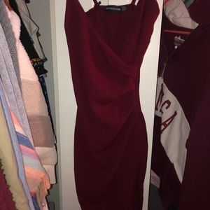 Maroon cocktail dress